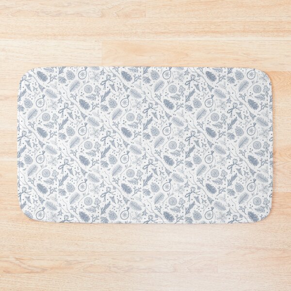 Item preview, Winter Evergreens Pattern On White  designed and sold by karolfuldesigns.