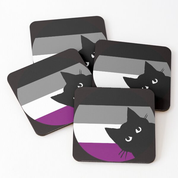 Item preview, Cute peeking asexual ace pride cat designed and sold by MickTilio.