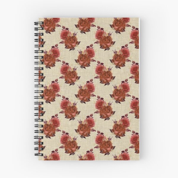 Item preview, Roses on russet linen design designed and sold by AnnieHochmann.