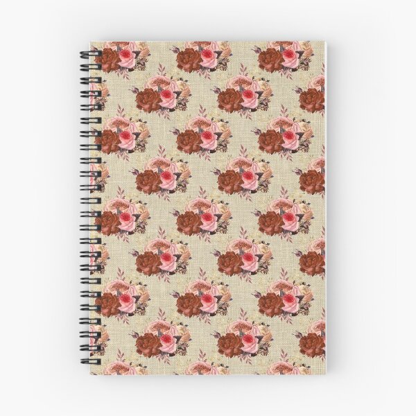 Item preview, Roses on russet linen design designed and sold by AnnieHochmann.