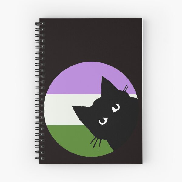 Item preview,  Cute peeking genderqueer pride cat designed and sold by MickTilio.