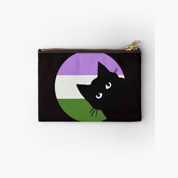 Item preview,  Cute peeking genderqueer pride cat designed and sold by MickTilio.