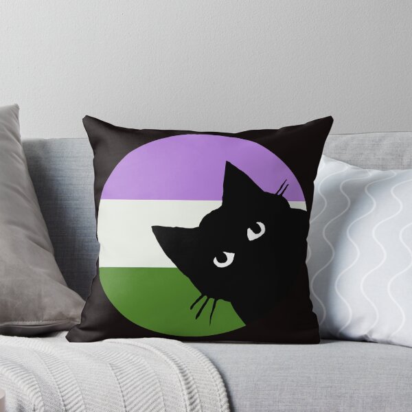 Item preview,  Cute peeking genderqueer pride cat designed and sold by MickTilio.