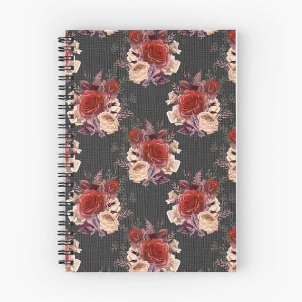 Item preview, Roses on black russet linen design designed and sold by AnnieHochmann.