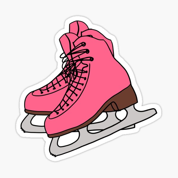 Figure skates Sticker for Sale by redgoch
