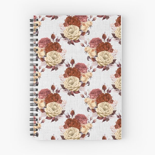 Item preview, Roses on white russet linen design designed and sold by AnnieHochmann.