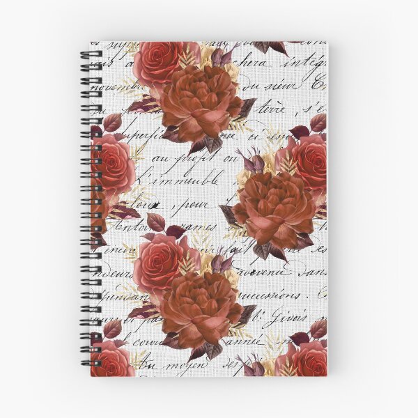 Item preview, Roses on white russet linen with handwriting design designed and sold by AnnieHochmann.