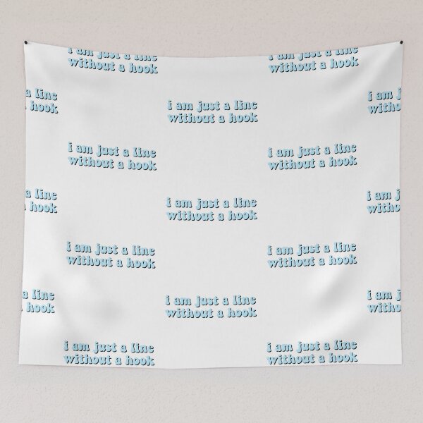 Item preview, i am just a line without a hook designed and sold by wordswithfonts.