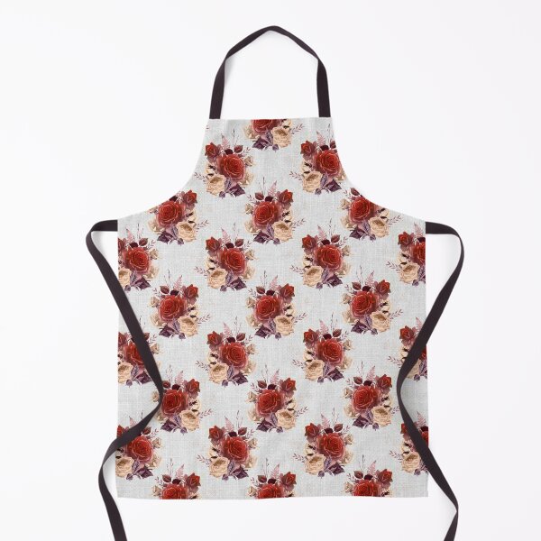 Item preview, Roses on white russet linen design designed and sold by AnnieHochmann.