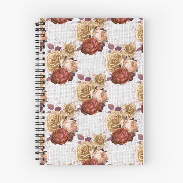 Item preview, Roses on white russet linen design designed and sold by AnnieHochmann.