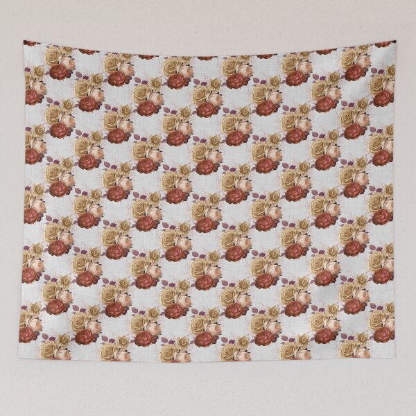 Item preview, Roses on white russet linen design designed and sold by AnnieHochmann.