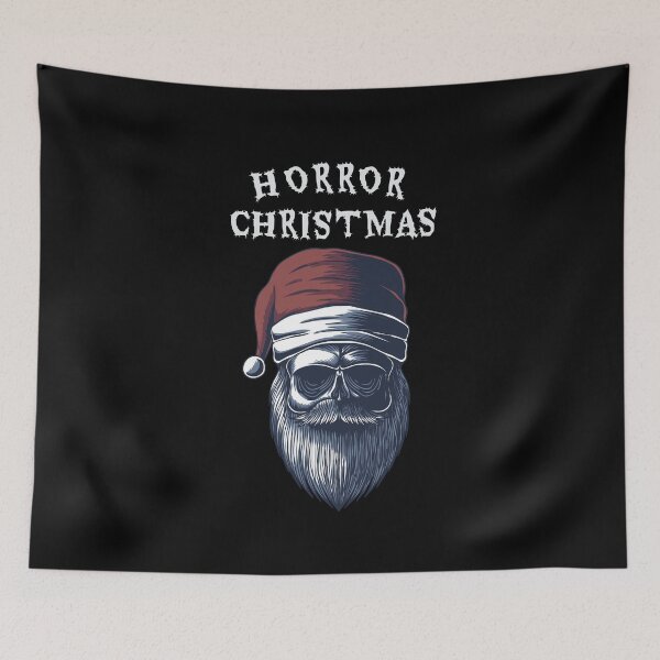 Item preview, Horror Christmas ugly sweater - Creepy Skull Hail Santa xmas T-Shirt designed and sold by MyFreakyWorld.