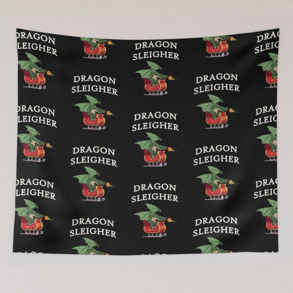 Item preview, Dragon Sleigher - Funny Feel Good Christmas Distressed Design designed and sold by Dorkification.
