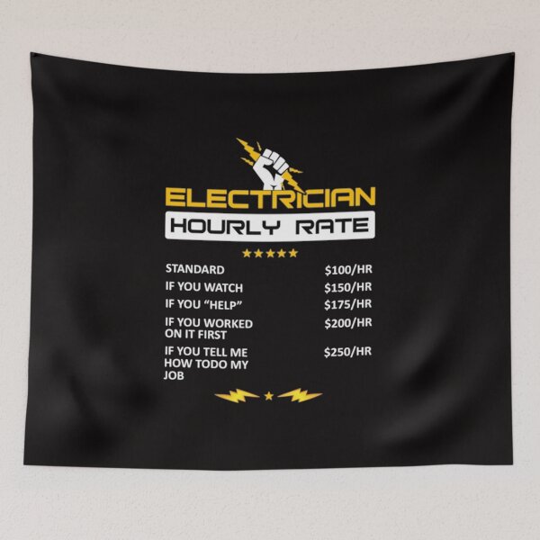 Item preview, Electrician Hourly Rate Funny designed and sold by A Little Bit of  Everything.