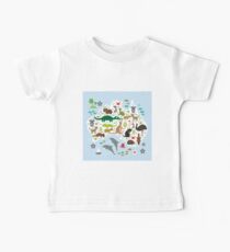 Australische Tierkarte und -ozean Baby T-Shirt