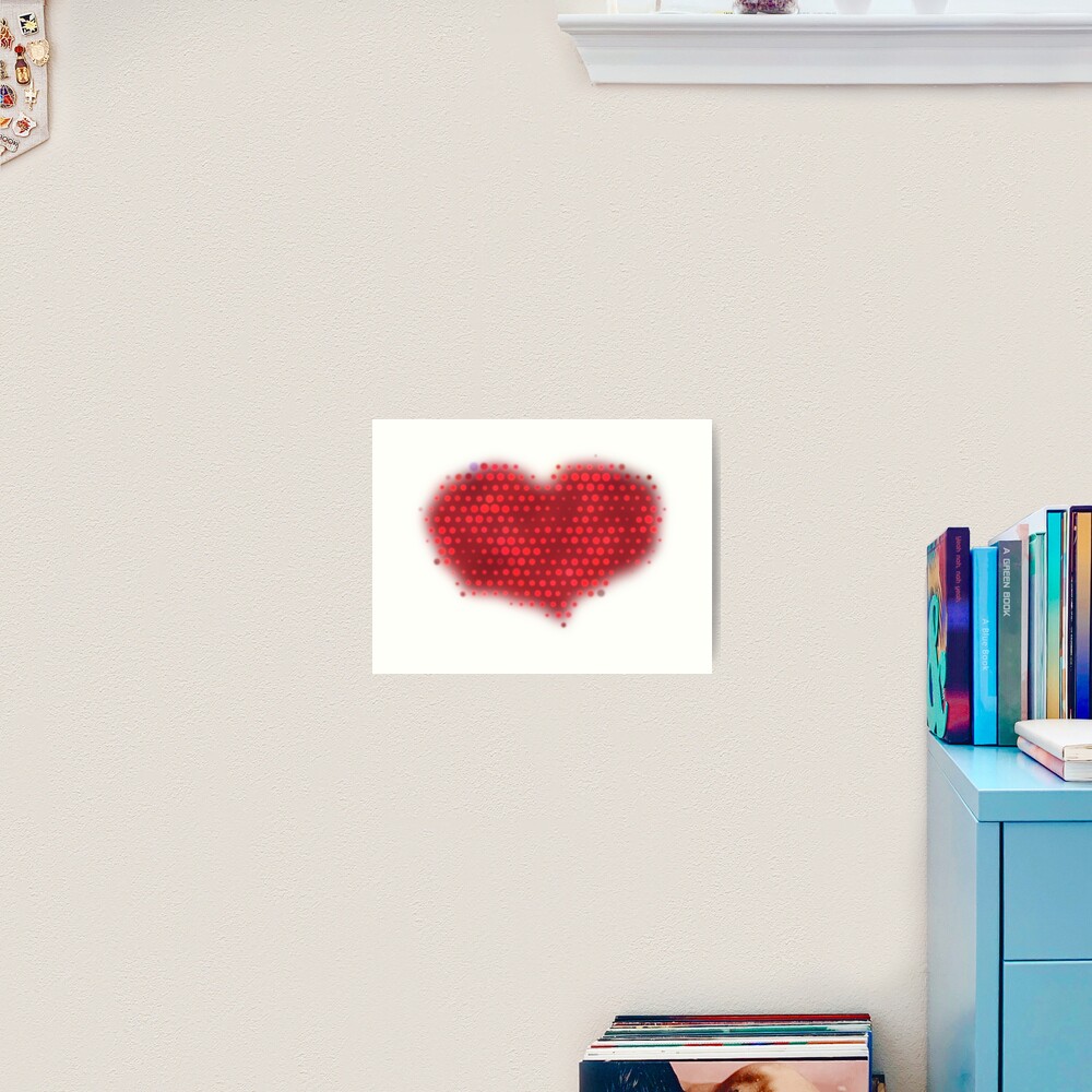 Glowing Red Heart Art Print