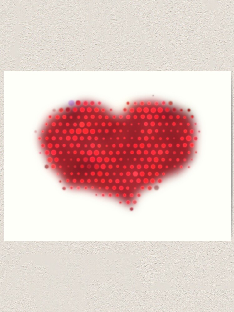 Alternate view of Glowing Red Heart Art Print