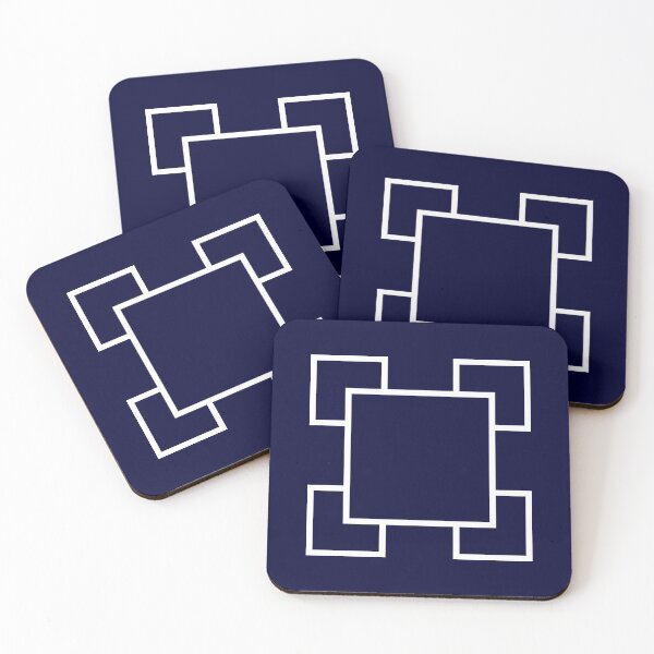 Item preview, Navy Blue Overlapping Squares II designed and sold by rewstudio.