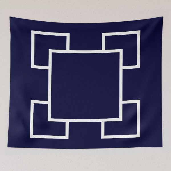 Item preview, Navy Blue Overlapping Squares II designed and sold by rewstudio.