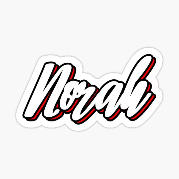 Norah First Name Hand Lettering Design Sticker For Sale By Sulies