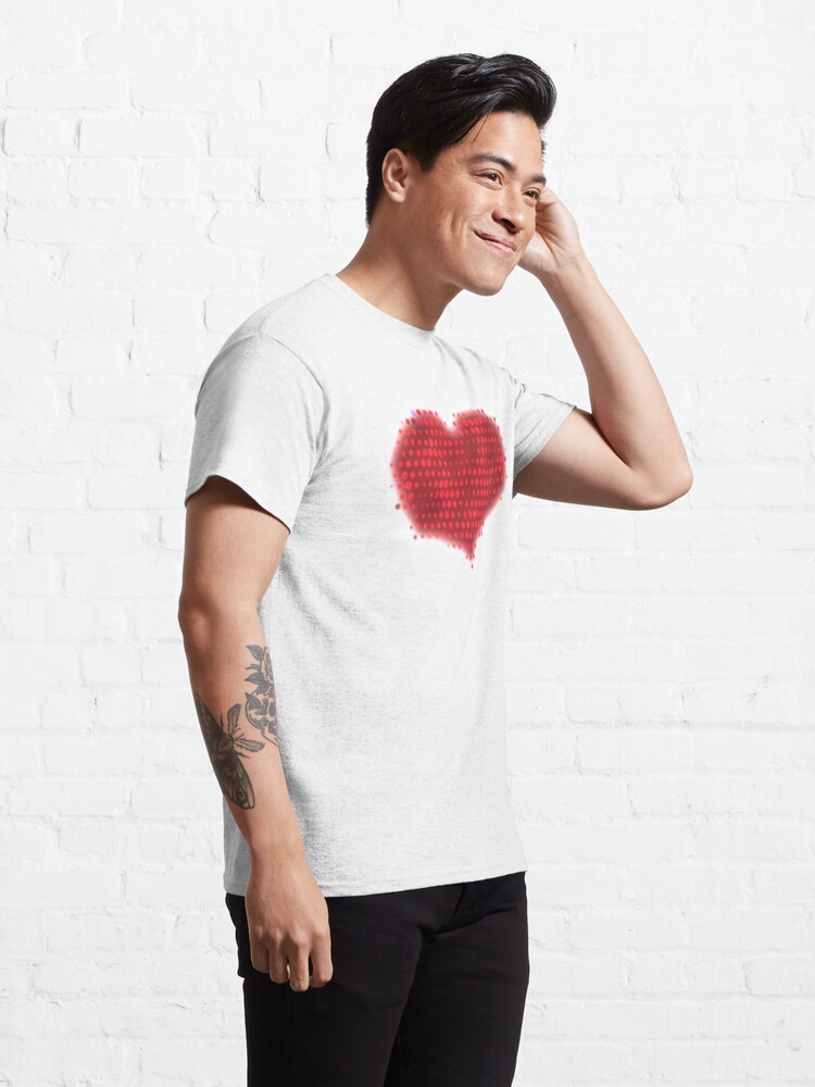 Alternate view of Glowing Red Heart Classic T-Shirt