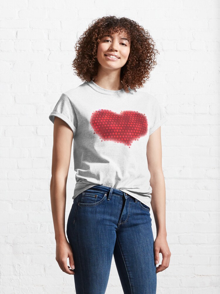 Alternate view of Glowing Red Heart Classic T-Shirt