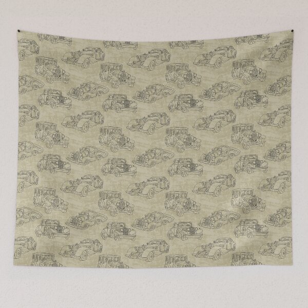 Item preview, Watercolor retro cars pattern designed and sold by RoyalPeople.