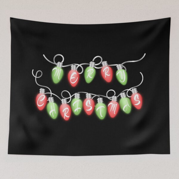 Item preview, Merry Christmas Lights Design red green designed and sold by Paula Helit.