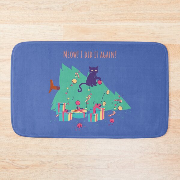 Item preview, The cat knocking down the Christmas tree designed and sold by JohnyDas.