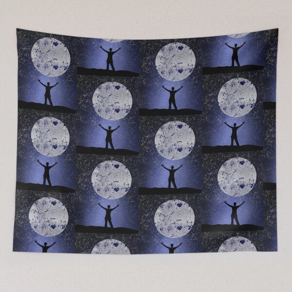 Item preview, Silhouette of man on moon light  designed and sold by Ani1111.