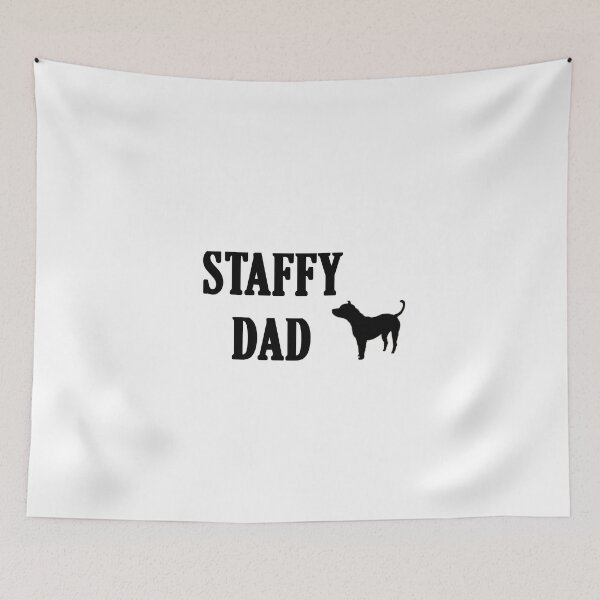 Item preview, Large Staffy Dad Text Print designed and sold by Brimwood.
