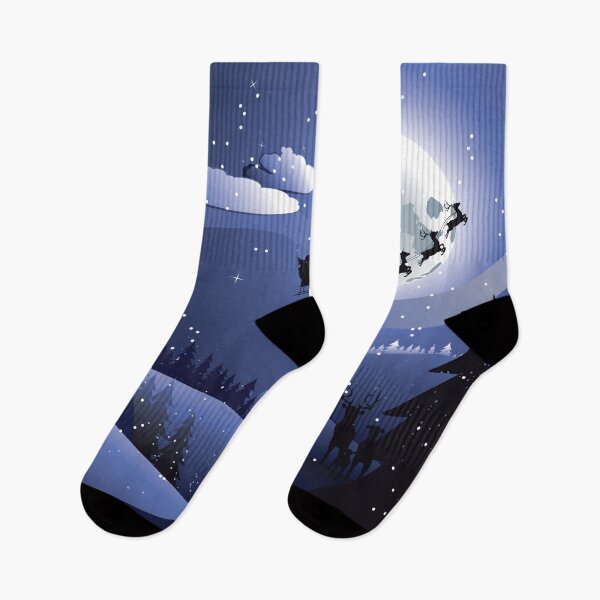 Item preview, Flying Santa and Winter Forest 2 designed and sold by AnnArtshock.