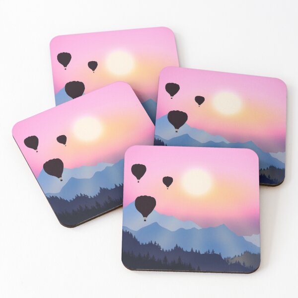Item preview, Pink and blue sunset mountainscape designed and sold by GeorgiaKnott.