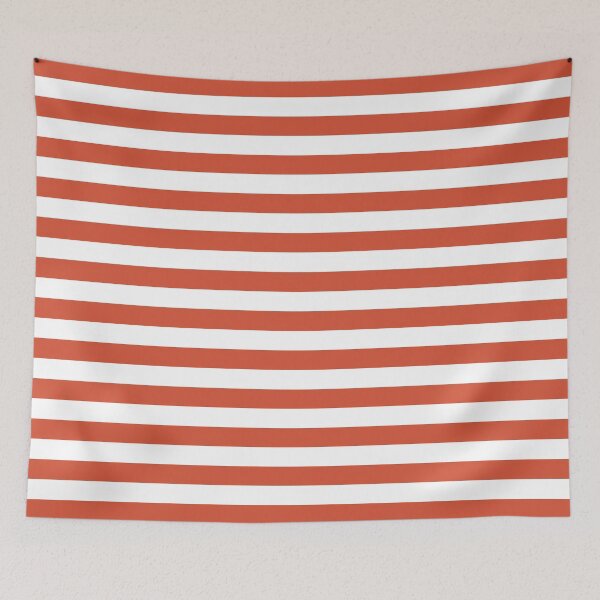 Item preview, Small TENNIS COURT CLAY and WHITE Horizontal Stripes designed and sold by RachelMacht.