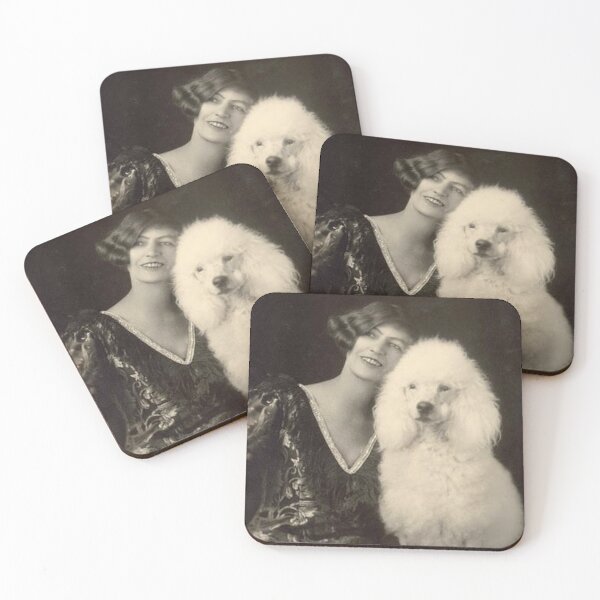 Item preview, Poodle vintage photo cute pet dog dos pets puppy sweet with girl designed and sold by Coolstuff4you71.