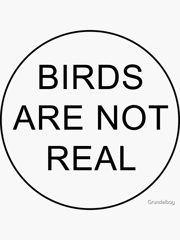 "Birds are not real" Sticker for Sale by Grundelboy | Redbubble