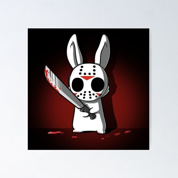【一点物イラストアート】Killer Bunny【F0号】現代アート 一点物イラストアート】Killer Bunny【F0号】現代アート 一点物