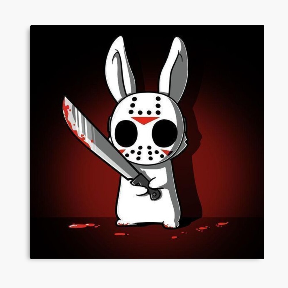 【一点物イラストアート】Killer Bunny【F0号】現代アート 一点物イラストアート】Killer Bunny【F0号】現代アート