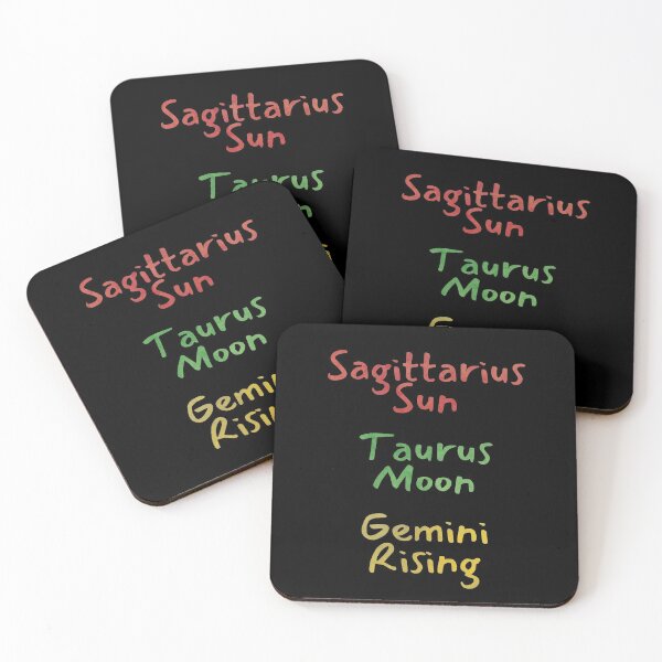 Item preview, Sagittarius Sun Taurus Moon Gemini Rising Text designed and sold by leomooncreates.
