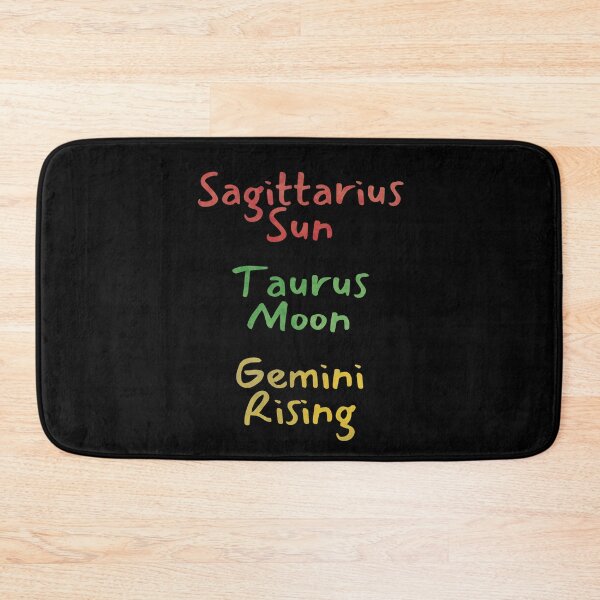 Item preview, Sagittarius Sun Taurus Moon Gemini Rising Text designed and sold by leomooncreates.