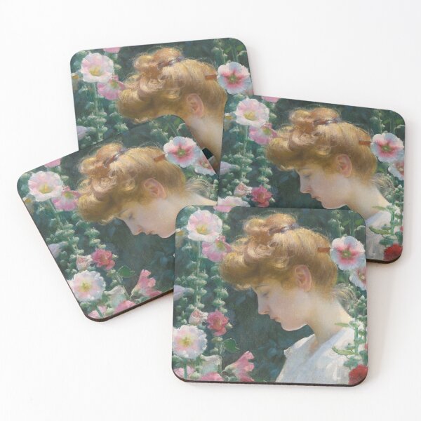 Item preview, Hollyhocks and Sunlight (1902) - Charles Courtney Curran designed and sold by SALON DES ARTS.