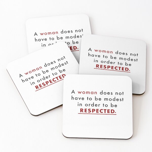 Item preview, A woman does not have to be modest in order to be respected designed and sold by CricketDoodles.