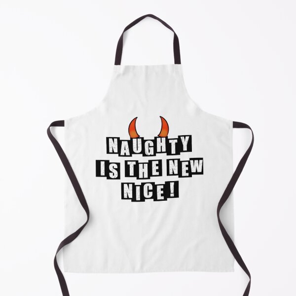 Item preview, Naughty is the New Nice w Horns - White designed and sold by BusyMonkeys.
