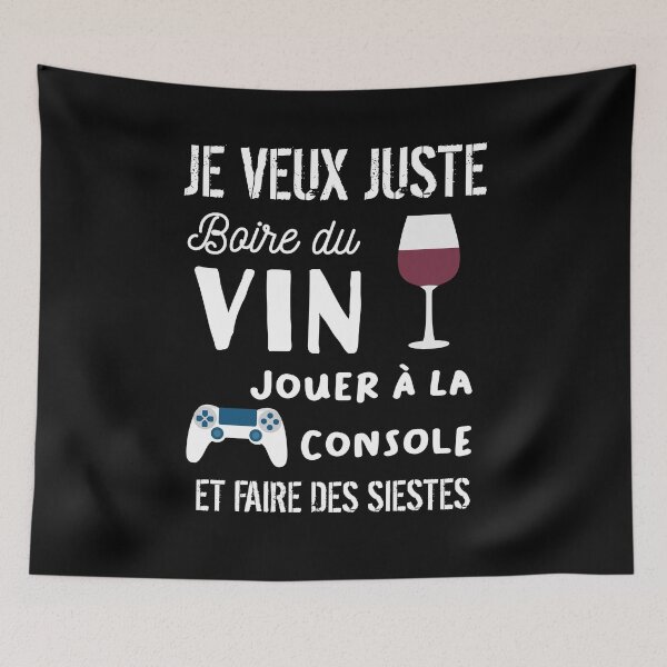 Item preview, i just wanna play the console and drink some wine designed and sold by Catcrea.