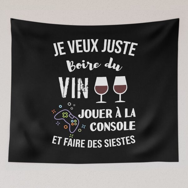 Item preview, i just wanna play the console and drink some wine designed and sold by Catcrea.