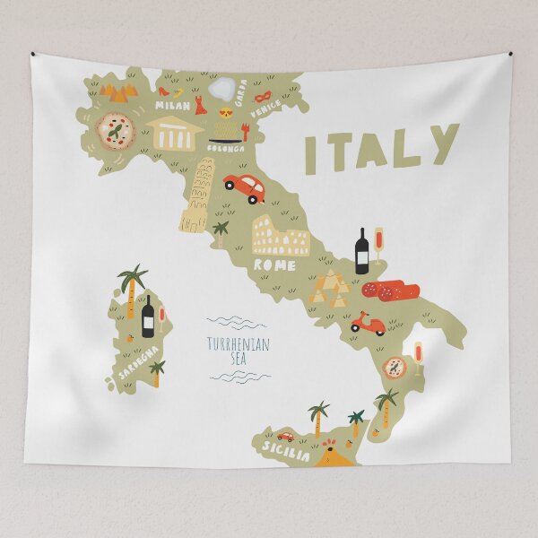Item preview, Map of Italy designed and sold by ashiya-pixel.