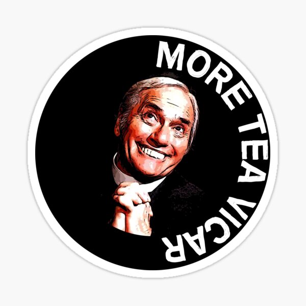 Dick Emery Vicar Nostalgia - Vicaire drôle - Eglise amusante - Cadeaux de pétant de thé - Thé d'amour Sticker