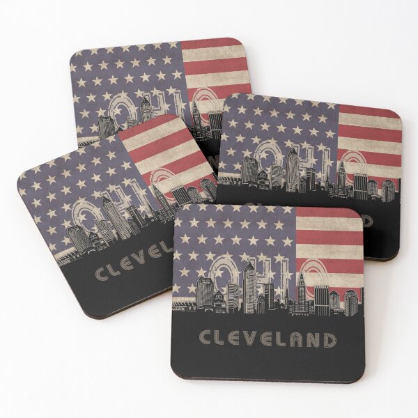 Item preview, cleveland skyline flag designed and sold by BekimART2.