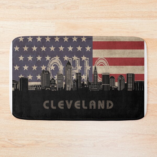 Item preview, cleveland skyline flag designed and sold by BekimART2.