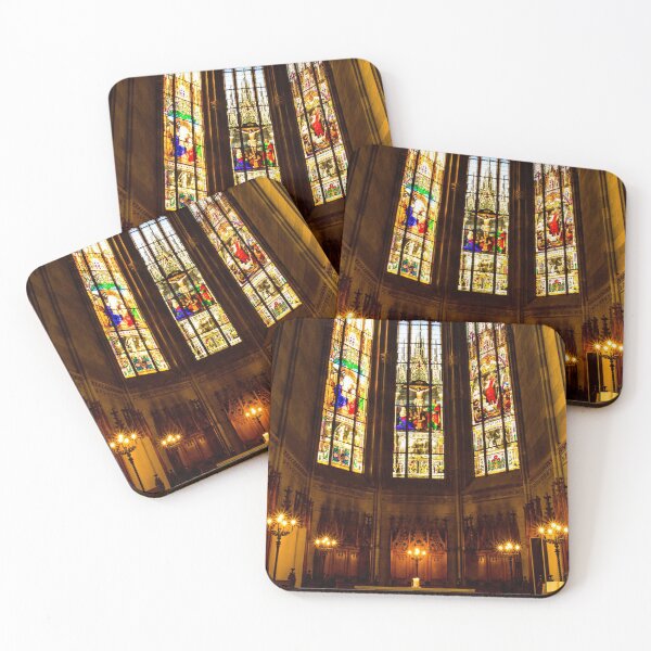 Item preview, Stained glass windows in church designed and sold by Anita van Gendt.